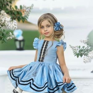 Dollcake blue gleam dress size 5t and 6Y